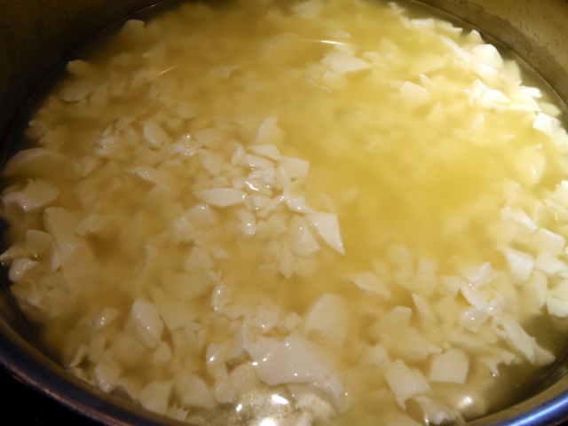 The curd has been cut